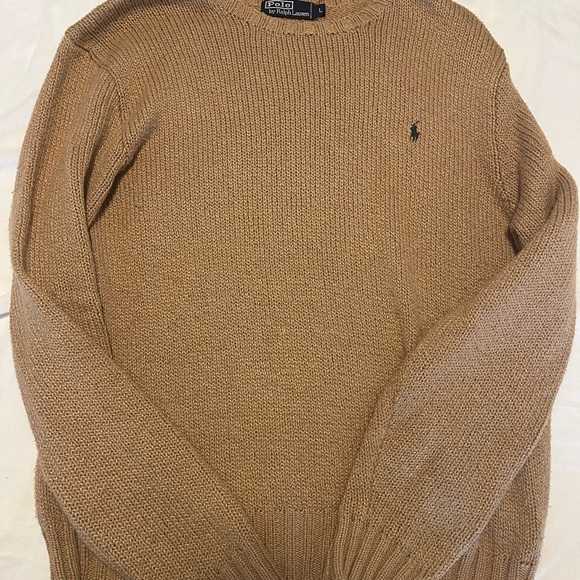 Polo knit tan sweater - Picture 3 of 3